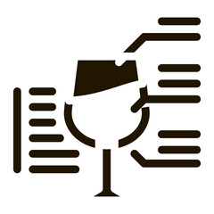 Sticker - wine structure icon Vector Glyph Illustration