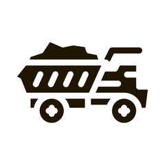 Sticker - motor lorry icon Vector Glyph Illustration