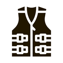 Poster - life vest icon Vector Glyph Illustration