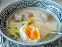 Boiled Rice With Pork And Egg