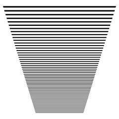 Fototapete - Lines, stripes in 3d perspective. Lines vanishing into horizon. Dynamic angled line