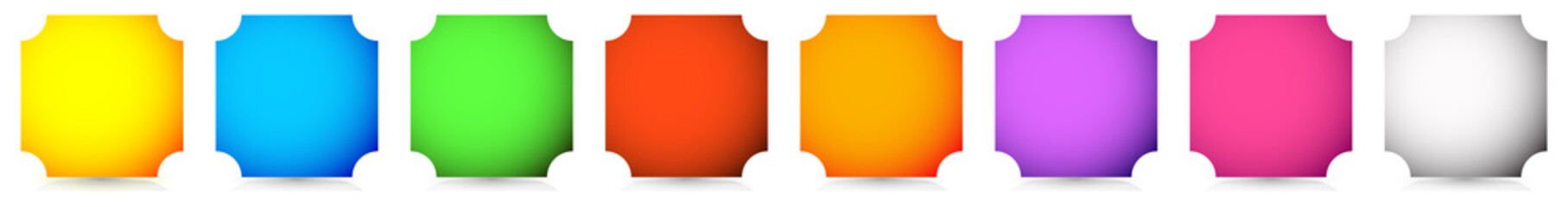 Poster - Empty colorful  button, banner shapes