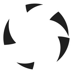 Poster - Radial abstract geometric circle desugn element. Circular shape design
