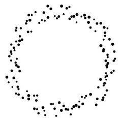 Poster - Random dots, circles design element. Speckles, dotted abstract design