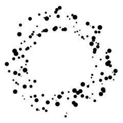 Poster - Random dots, circles design element. Speckles, dotted abstract design