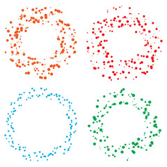 Poster - Random dots, circles design element. Speckles, dotted abstract design