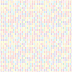 Fototapete - Repetitive colorful polka-dots, dotted, circles pattern. Speckles seamless background design