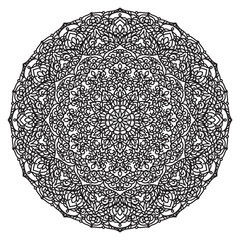 Wall Mural - abstract mandala graphic design decorative elements isolated on white color background for ancient g