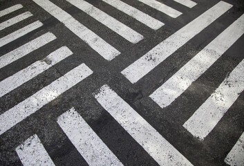 Wall Mural - Zebra crossings