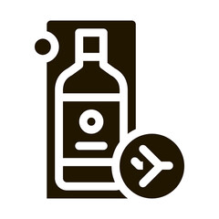 Poster - purchased duty free alcohol icon Vector Glyph Illustration