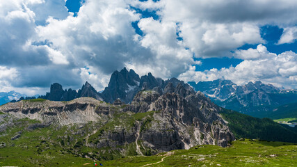 Immersion in the nature of the Tre Cime di Lavaredo. Dolomites