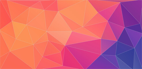 Wall Mural - Flat triangle vintage color geometric banner for your design
