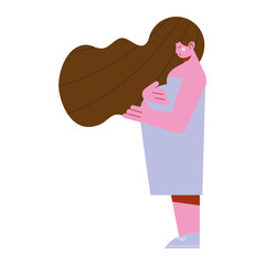 Wall Mural - woman pregnancy profile