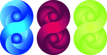 Infinite Logo Design 3d  With Gradian And Set In Illustrator