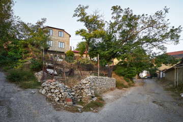 Wall Mural - Old residential district in Makhachkala city