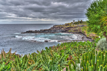 Sticker - La Palma island coastline, HDR Image