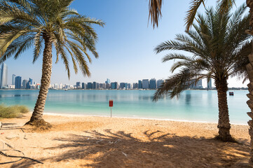 Poster - View of skyscrapers in the center of Abu Dhabi