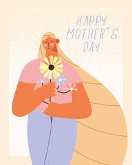 Sticker - mothers day postcard