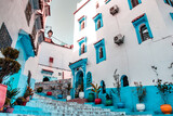 Fototapeta Uliczki - Traditional moroccan architectural details in Chefchaouen, Morocco, Africa