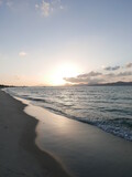 Fototapeta Morze - sunset on the beach