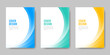 A collection of book cover brochure designs with elegant and colorful designs. Vector illustration.