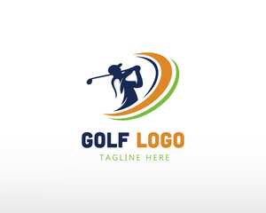 Golf logo creative golf logo team club sport hobby logo simple