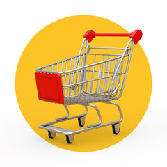 Poster - Shopping Cart Trolley. 3d Rendering