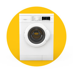 Aufkleber - Modern White Washing Machine. 3d Rendering