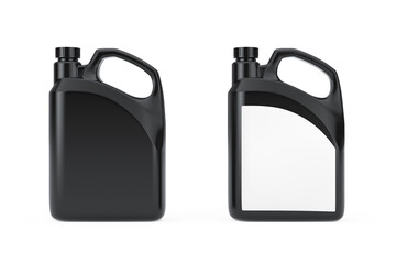 Aufkleber -  Black Plastic Blank Container Canister with Blank Space yor Yours Design. 3d Rendering
