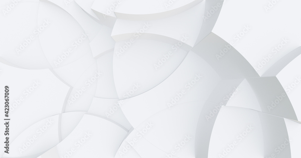 abstract art light white background with curved shapes, soft shadow ...