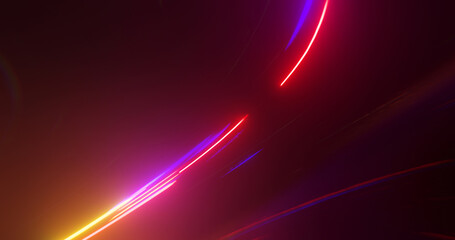Wall Mural - abstract background with glowing lines. 3d rendering
