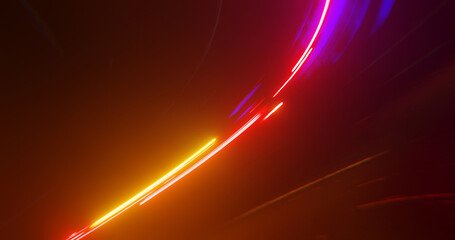 Wall Mural - abstract background with lines. neon light streaks lines motion background. 3d rendering