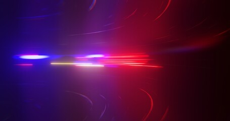 Wall Mural - dynamic lights shape in motion on dark background. bright luminous glowing lines. high speed concept