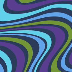 mod swirling purple green blue vector stripe on dark blue background