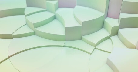 Wall Mural - circular shapes with pastel green and smooth motion. abstract geometric background. perfect for text