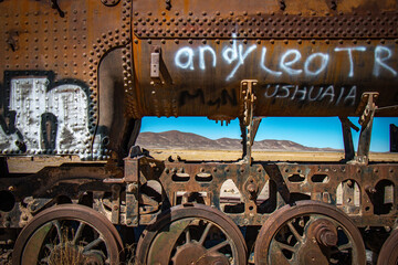 train cemetery, salar de uyuni, bolivia