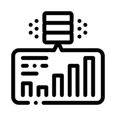 Sticker - infographic research of machine learning line icon vector illustration