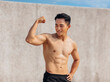 © Tom Wang - Handsome sportive man doing workout outdoor