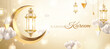 3d golden ramadan background