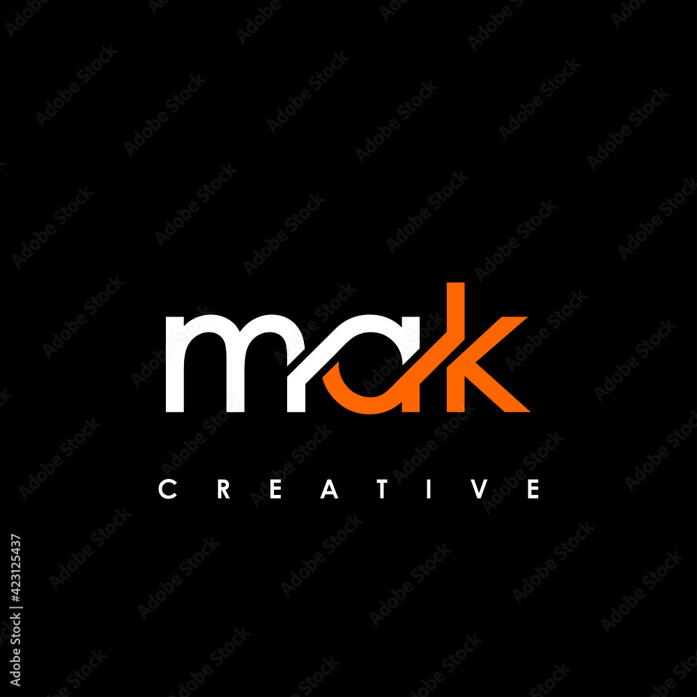 MAK Letter Initial Logo Design Template Vector Illustration - obrazy, fototapety, plakaty 