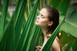 © SHOTPRIME STUDIO - woman clean skin cosmetology natural look and green leaves nature