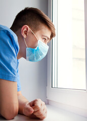 Poster - Young Man in a Flu Mask