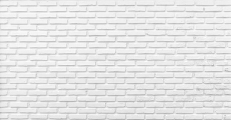 Wall Mural - White brick wall texture background