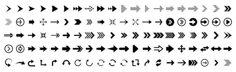 black vector arrows collection. arrow. cursor. arrow vector icon. modern simple arrows. collection d