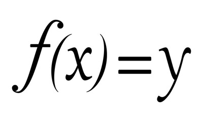 Math symbol for function of x and y, vector illustration