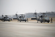 UH-60 Black Hawk Helicopters, Karmelava Airport, Lithuania 25 03 2021