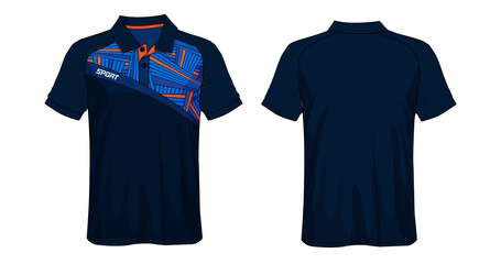 Wall Mural - T-shirt polo design, Sport jersey template.	
