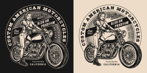 Sticker - Custom motorcycle vintage print