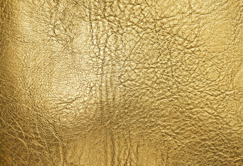 Wall Mural - Gold wrinkled artificial leather texture background