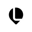 Vector Logo Letter L Marker Pin Elegant